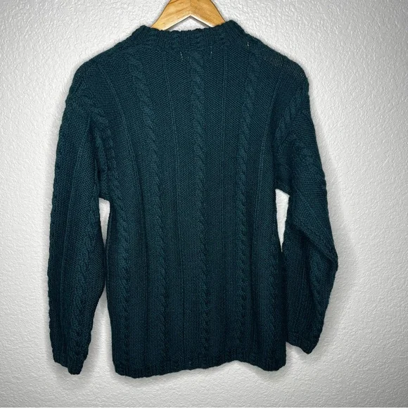 Vintage Scottie Dog Sweater Cable Knit Holiday Pullover Size Small 100% Wool S - Picture 4 of 8
